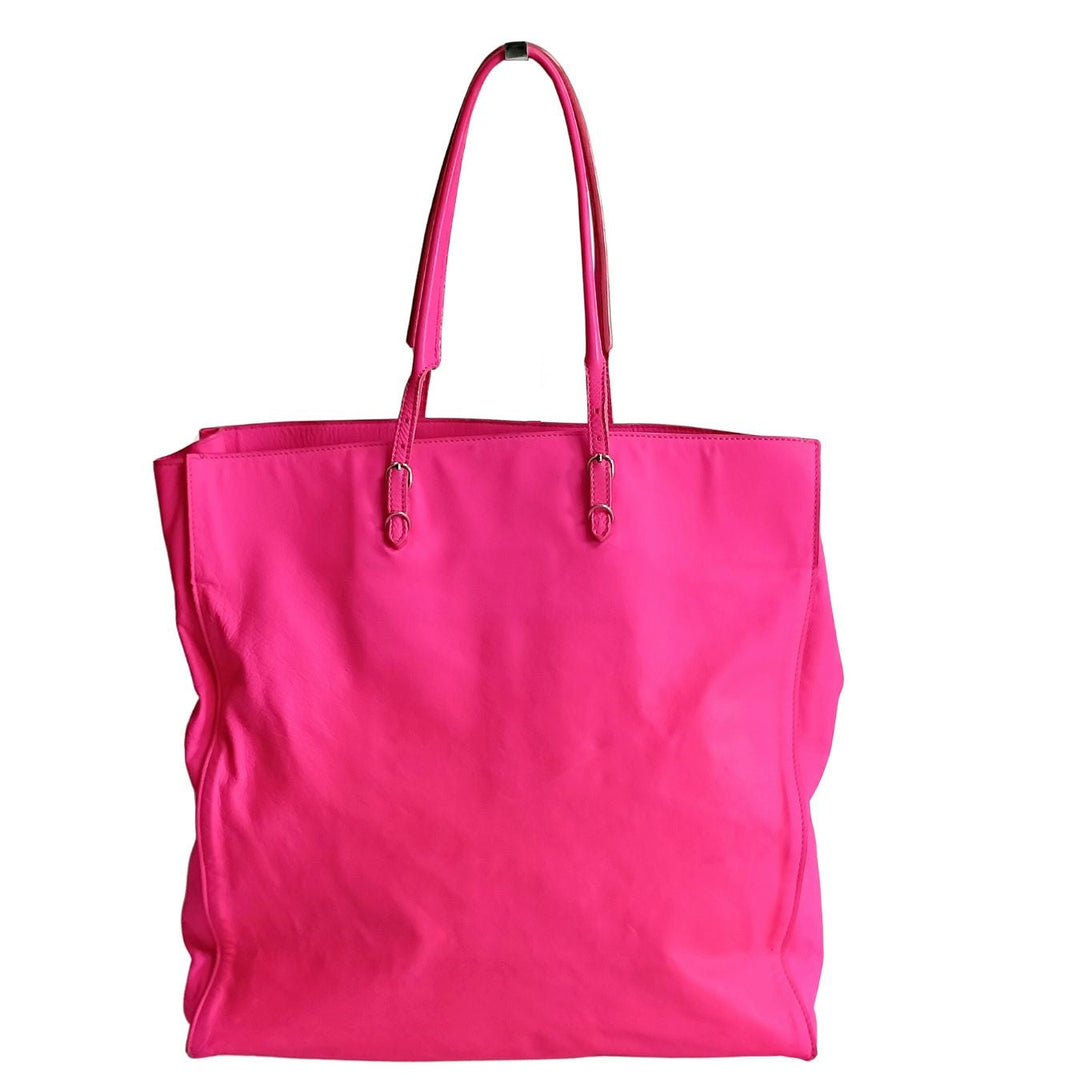 Top Quality Balenciaga Top Quality Balenciaga Top Quality Balenciaga Papier vertical shoulder bag in fuchsia leather