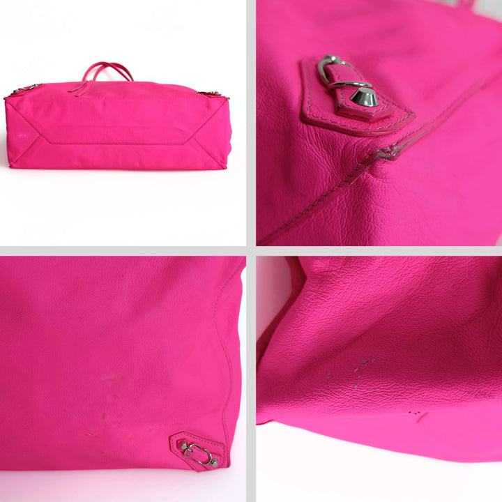 Top Quality Balenciaga Top Quality Balenciaga Top Quality Balenciaga Papier vertical shoulder bag in fuchsia leather