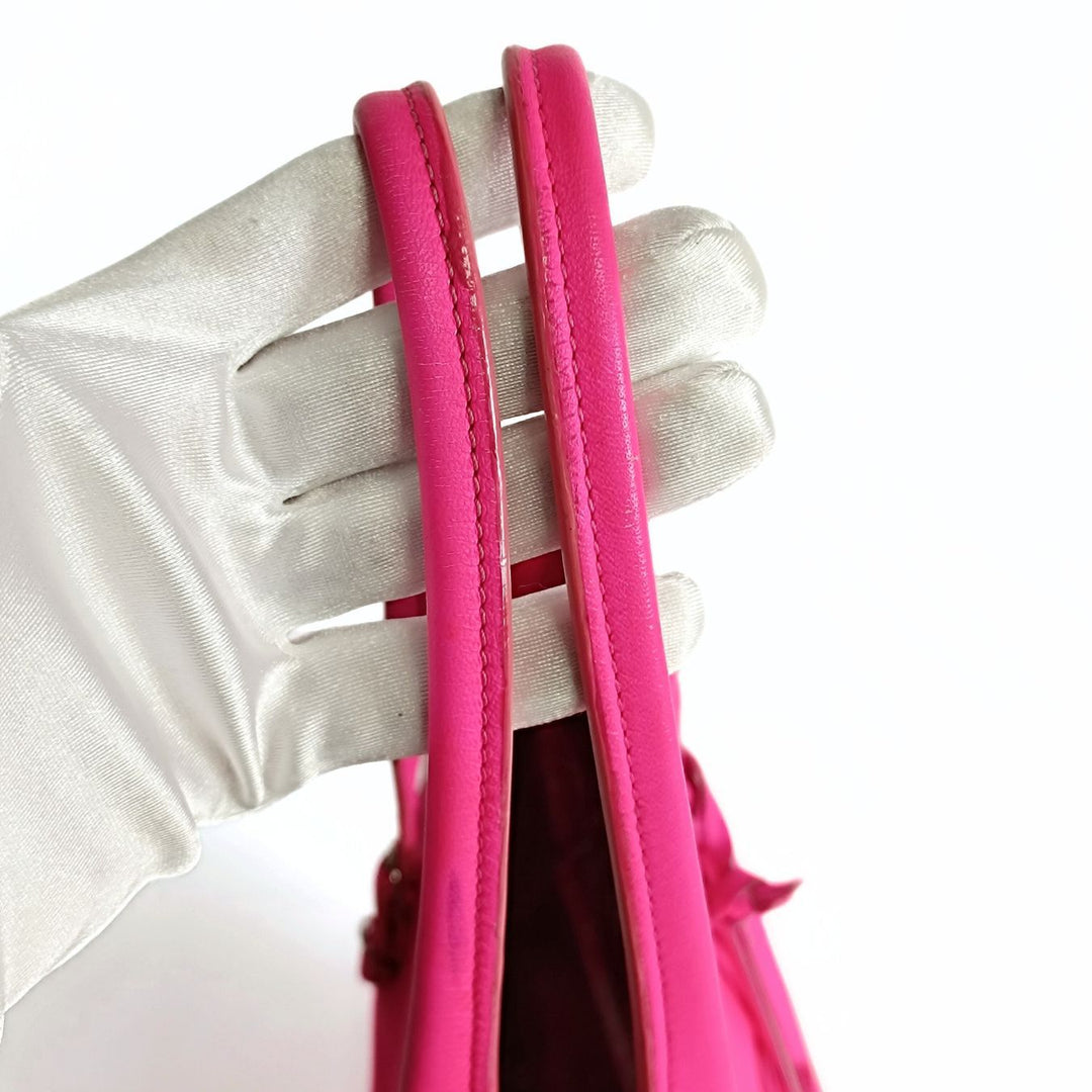 Top Quality Balenciaga Top Quality Balenciaga Top Quality Balenciaga Papier vertical shoulder bag in fuchsia leather
