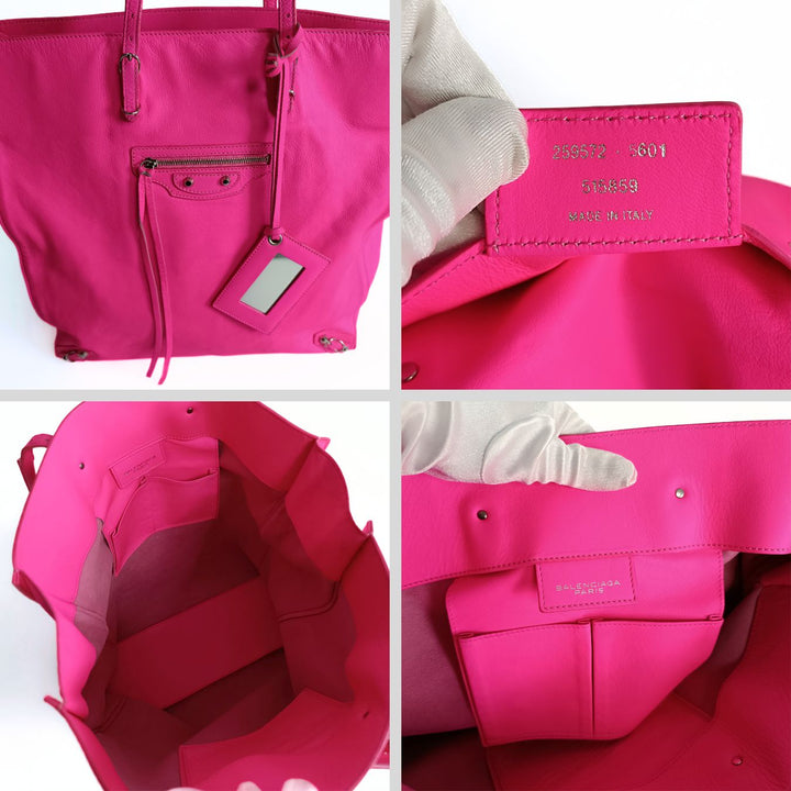 Top Quality Balenciaga Top Quality Balenciaga Top Quality Balenciaga Papier vertical shoulder bag in fuchsia leather