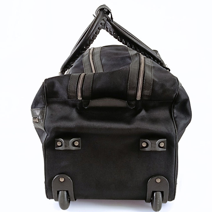 Top Quality Balenciaga Top Quality Balenciaga Top Quality Balenciaga Trolley suitcase in black canvas and leather