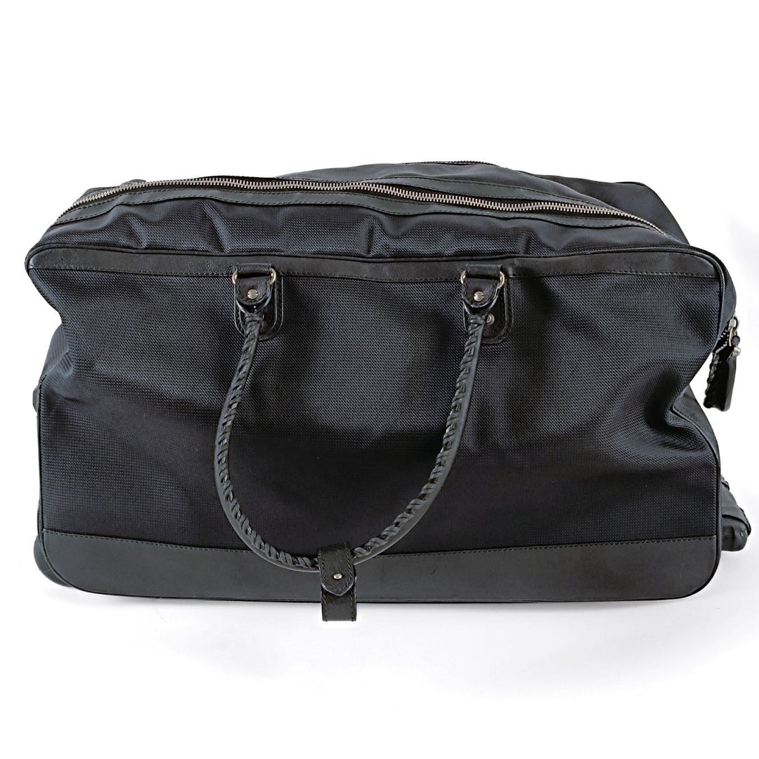Top Quality Balenciaga Top Quality Balenciaga Top Quality Balenciaga Trolley suitcase in black canvas and leather
