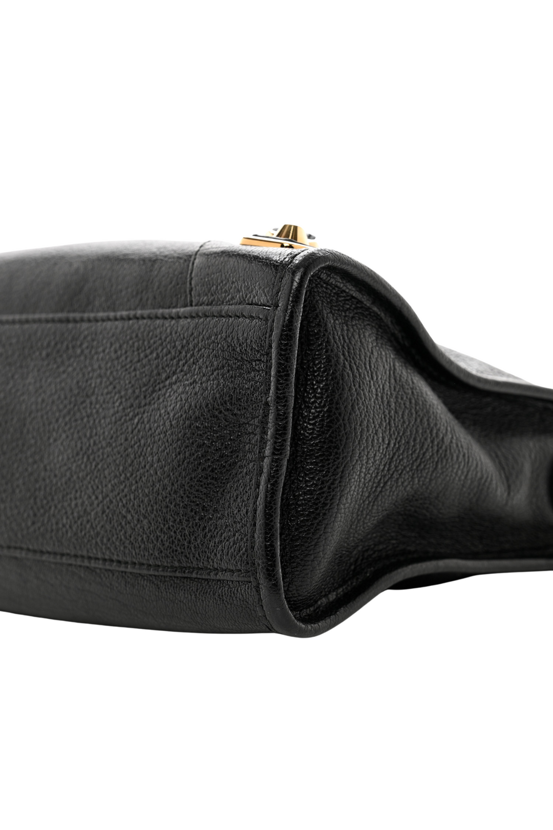 Top Quality Balenciaga Black Leather Metallic Edge City Tote