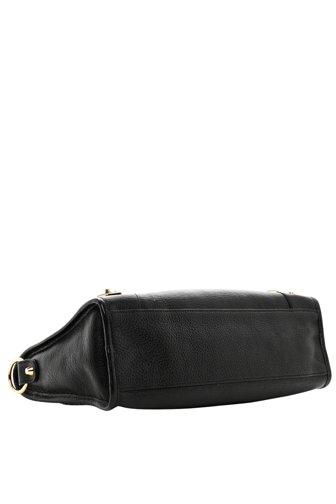Top Quality Balenciaga Black Leather Metallic Edge City Tote