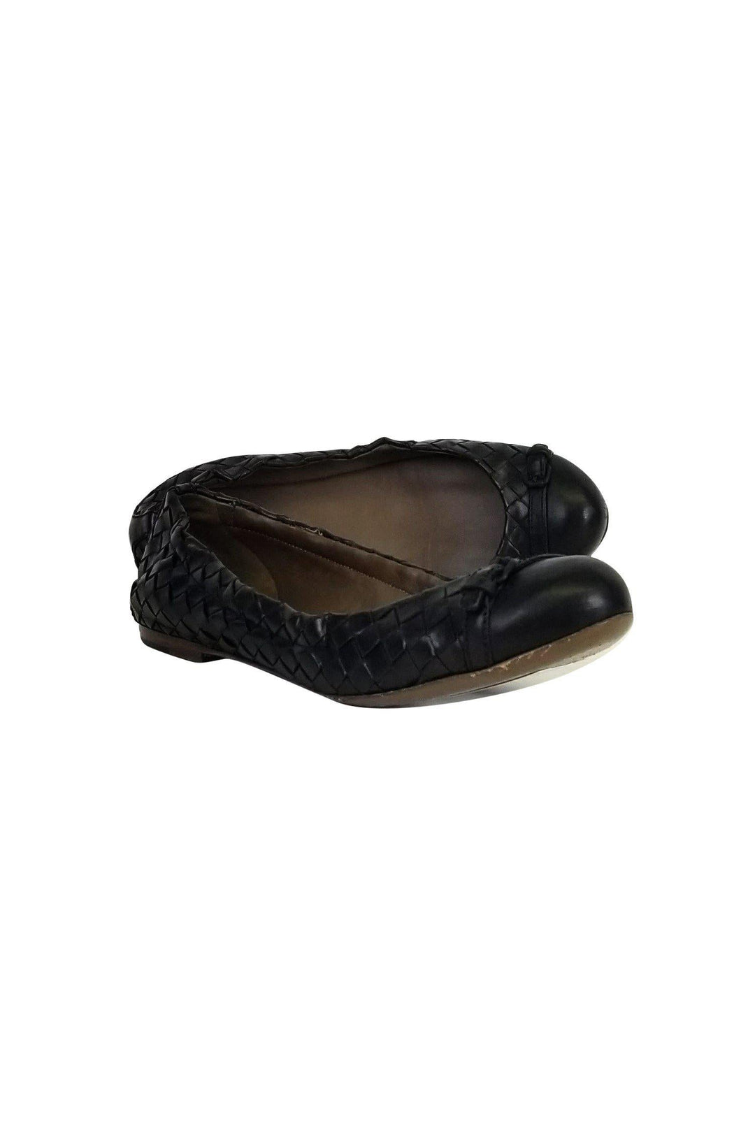 Bottega veneta - Black Woven Flats Sz 6.5