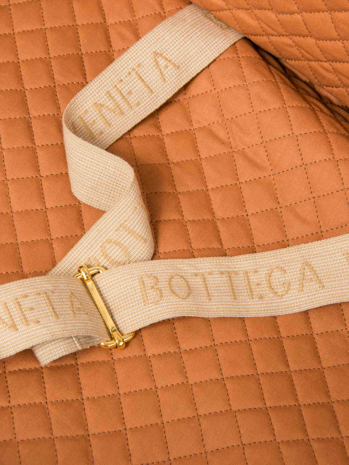 Bottega veneta Leather Soft Luggage Suitcase Black Brown