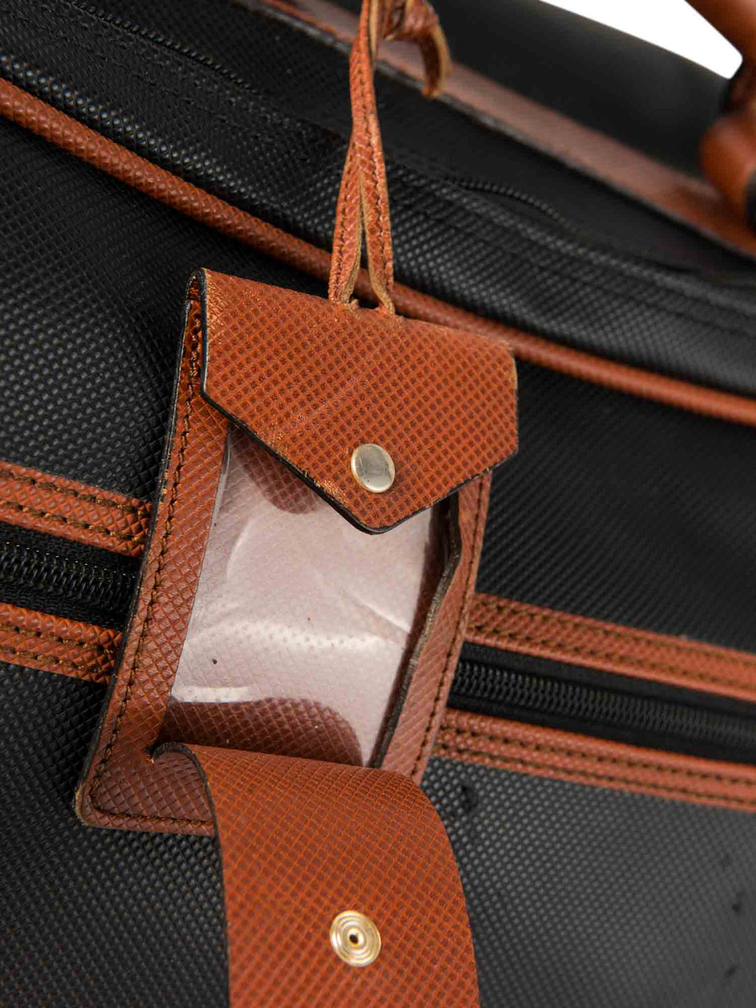 Bottega veneta Leather Soft Luggage Suitcase Black Brown