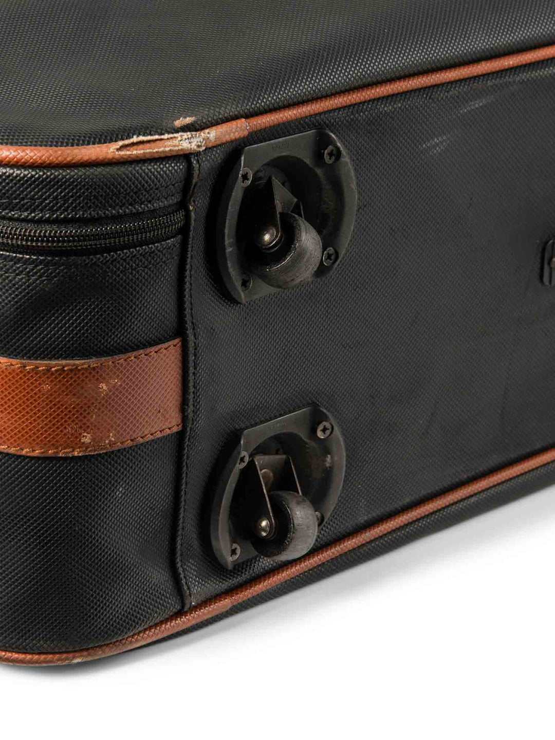 Bottega veneta Leather Soft Luggage Suitcase Black Brown