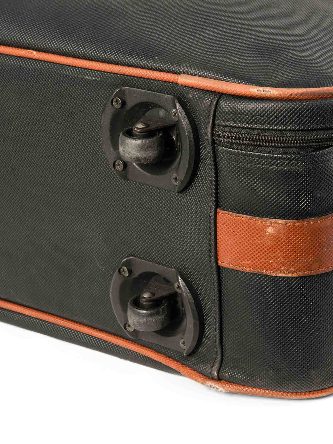 Bottega veneta Leather Soft Luggage Suitcase Black Brown