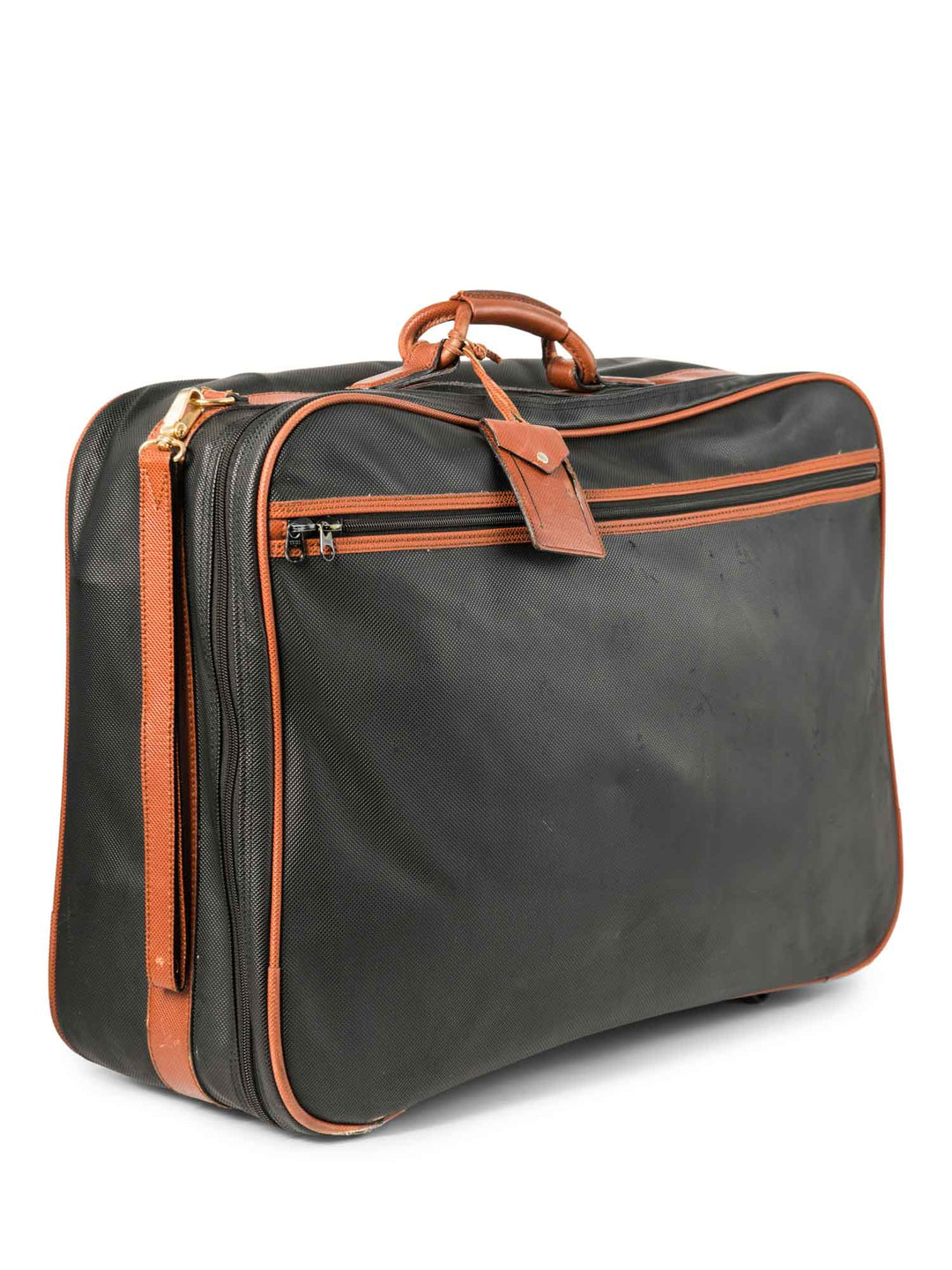 Bottega veneta Leather Soft Luggage Suitcase Black Brown