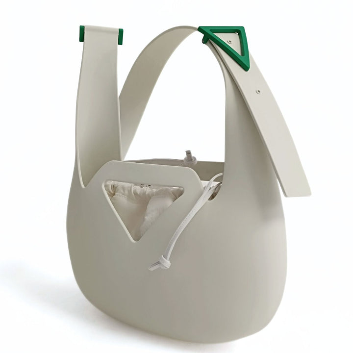 Bottega veneta Bottega veneta Bottega veneta Small Punch Rubber bag in white rubber