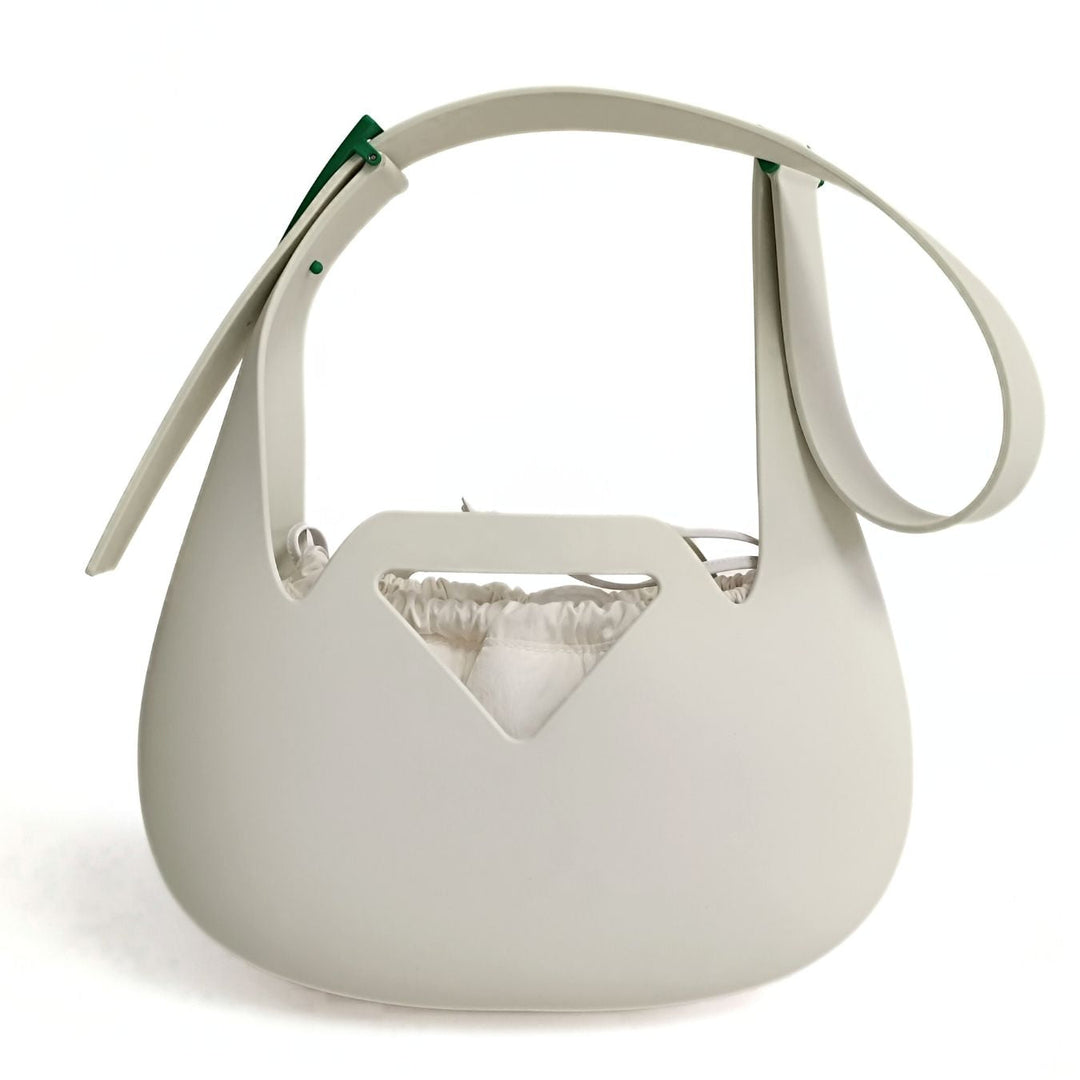 Bottega veneta Bottega veneta Bottega veneta Small Punch Rubber bag in white rubber