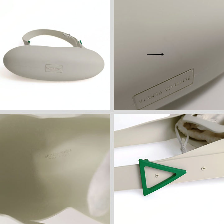 Bottega veneta Bottega veneta Bottega veneta Small Punch Rubber bag in white rubber