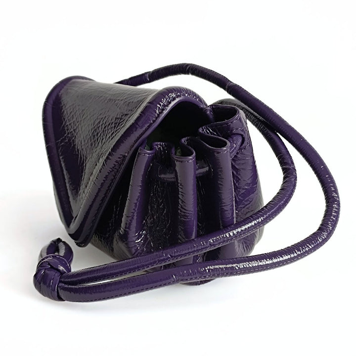 Bottega veneta Bottega veneta Bottega veneta Becco shoulder bag in purple textured leather