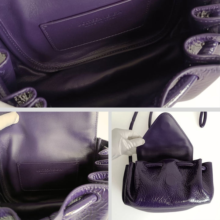 Bottega veneta Becco shoulder bag in purple textured leather