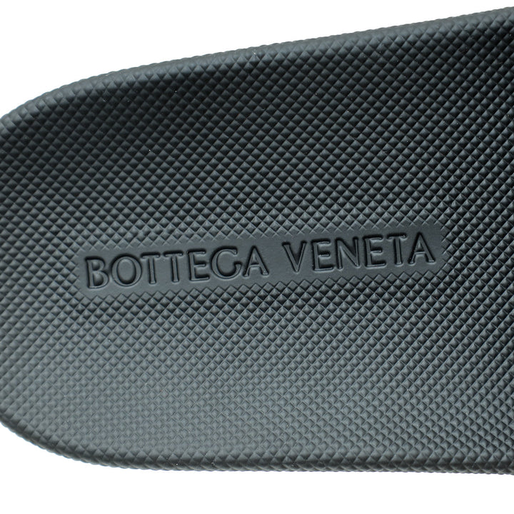 Bottega Veneta Black Rubber Slider Sandal 41