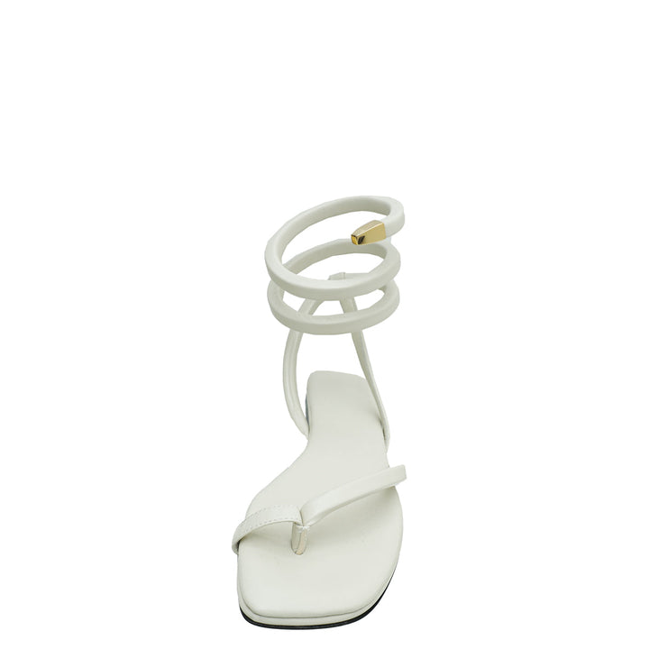 Bottega Veneta Cream Spiral Flat Sandals 36.5