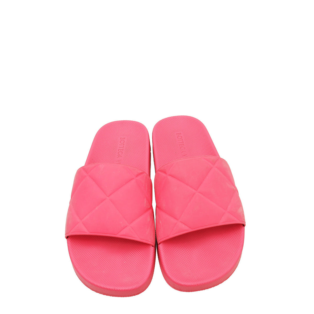 Bottega Veneta Pink Rubber Slider Sandal 36