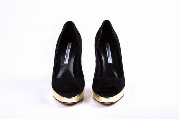 Brian Atwood Striped Heel Pumps Sale