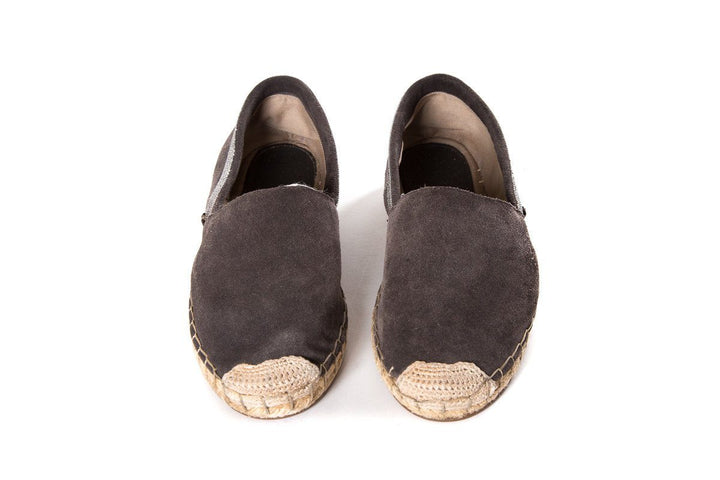 Brunello Cucinell Grey & White Espadrille Flats SZ 36