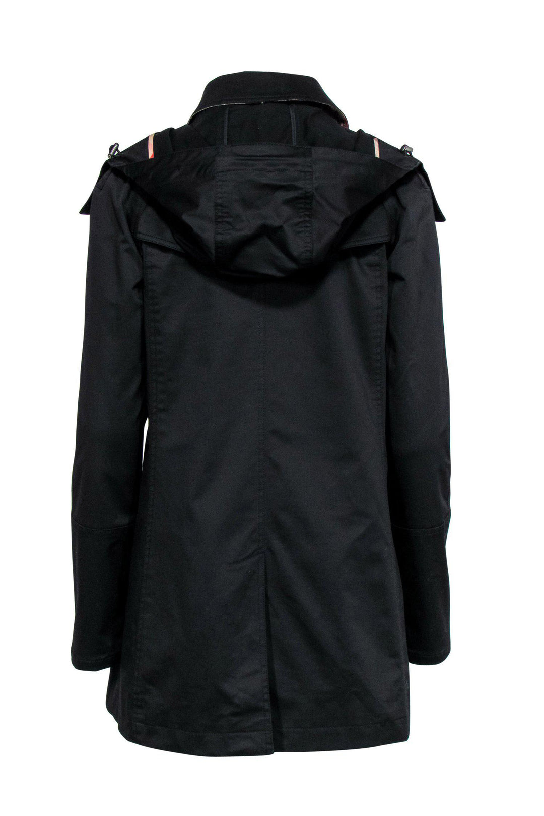Burberry Brit - Black Hooded Zip-Up Jacket w/ Removable Lining Sz 6