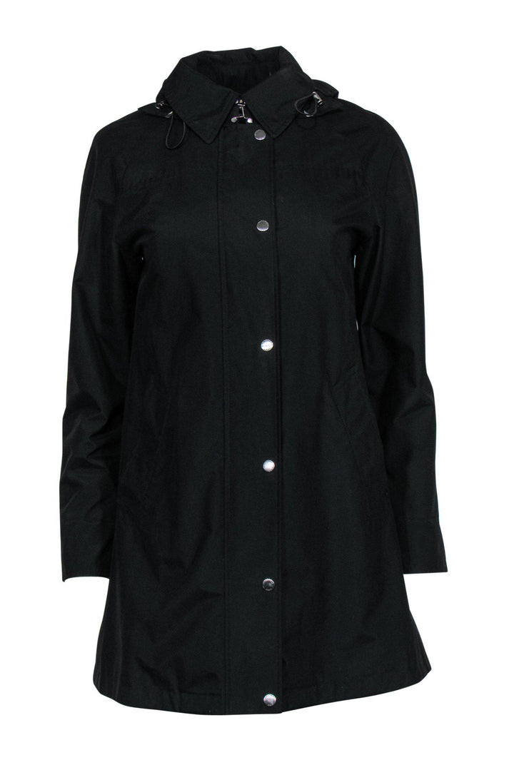 Burberry Brit - Black Zip-Up Hooded Jacket w/ Removable Lining Sz 2P