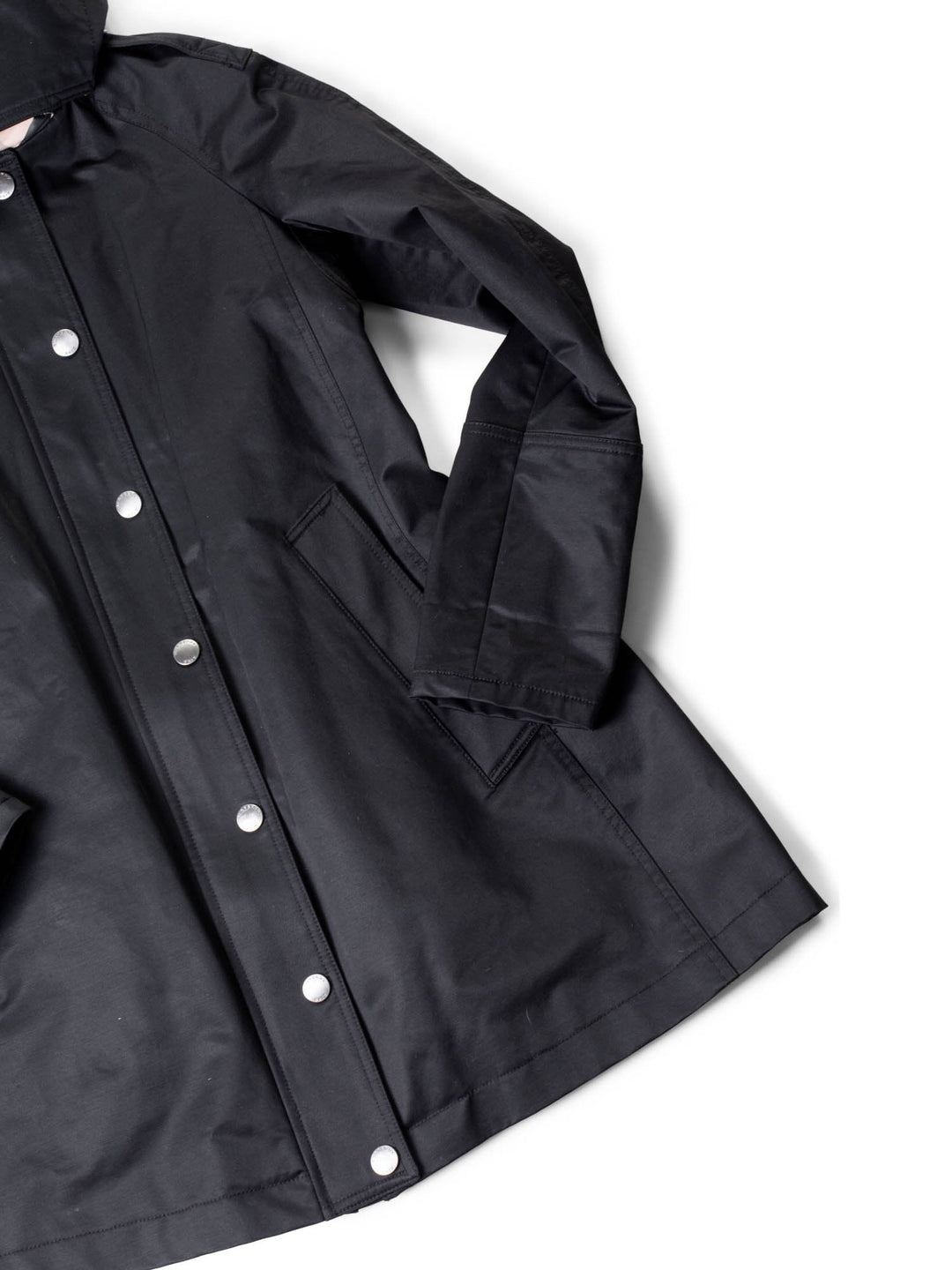 Burberry Brit Hooded Nova Check Wool Lined Coat Black