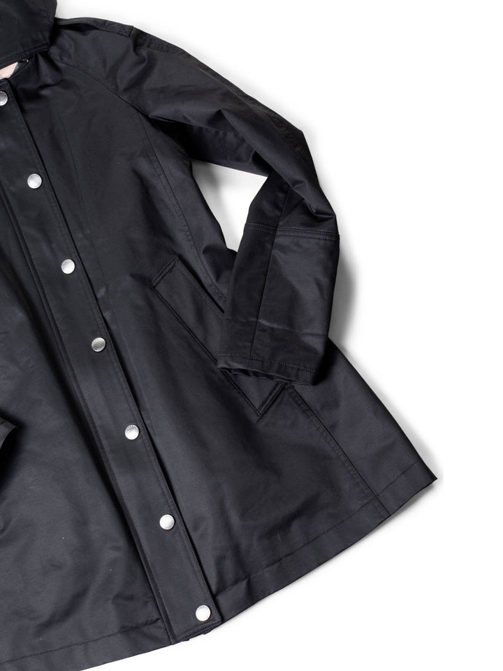 Burberry Brit Hooded Nova Check Wool Lined Coat Black