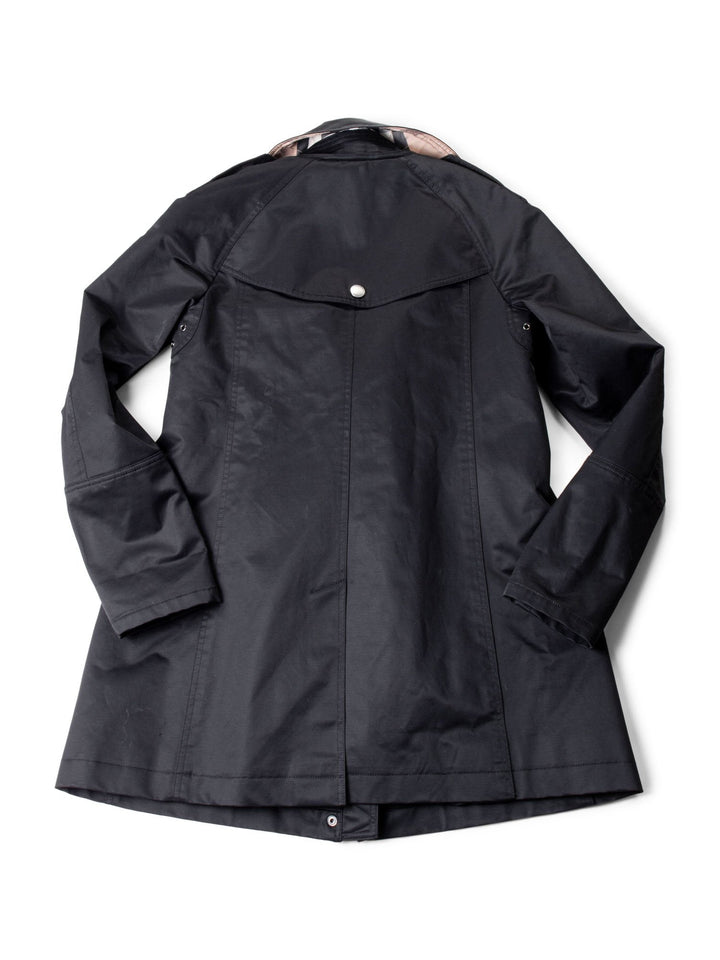 Burberry Brit Hooded Nova Check Wool Lined Coat Black