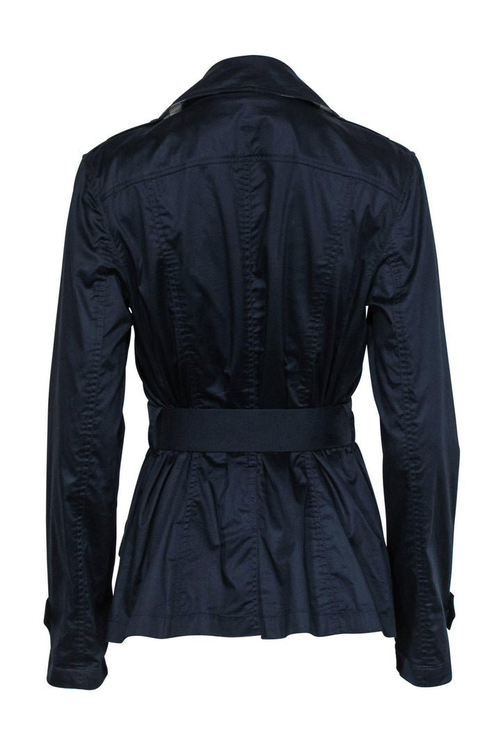 Burberry Brit - Navy Double Breasted Button-Up Jacket Sz 8