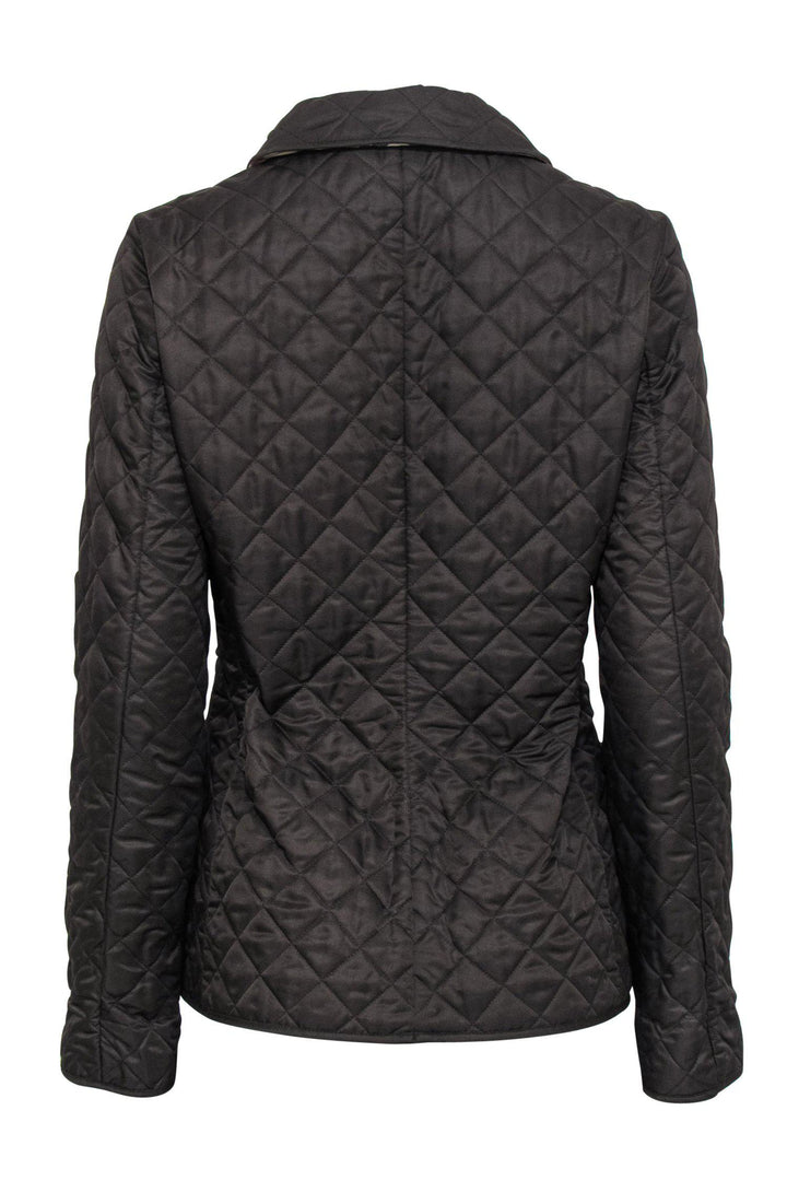 Burberry Brit - Olive Quilted Button-Up Jacket Sz S