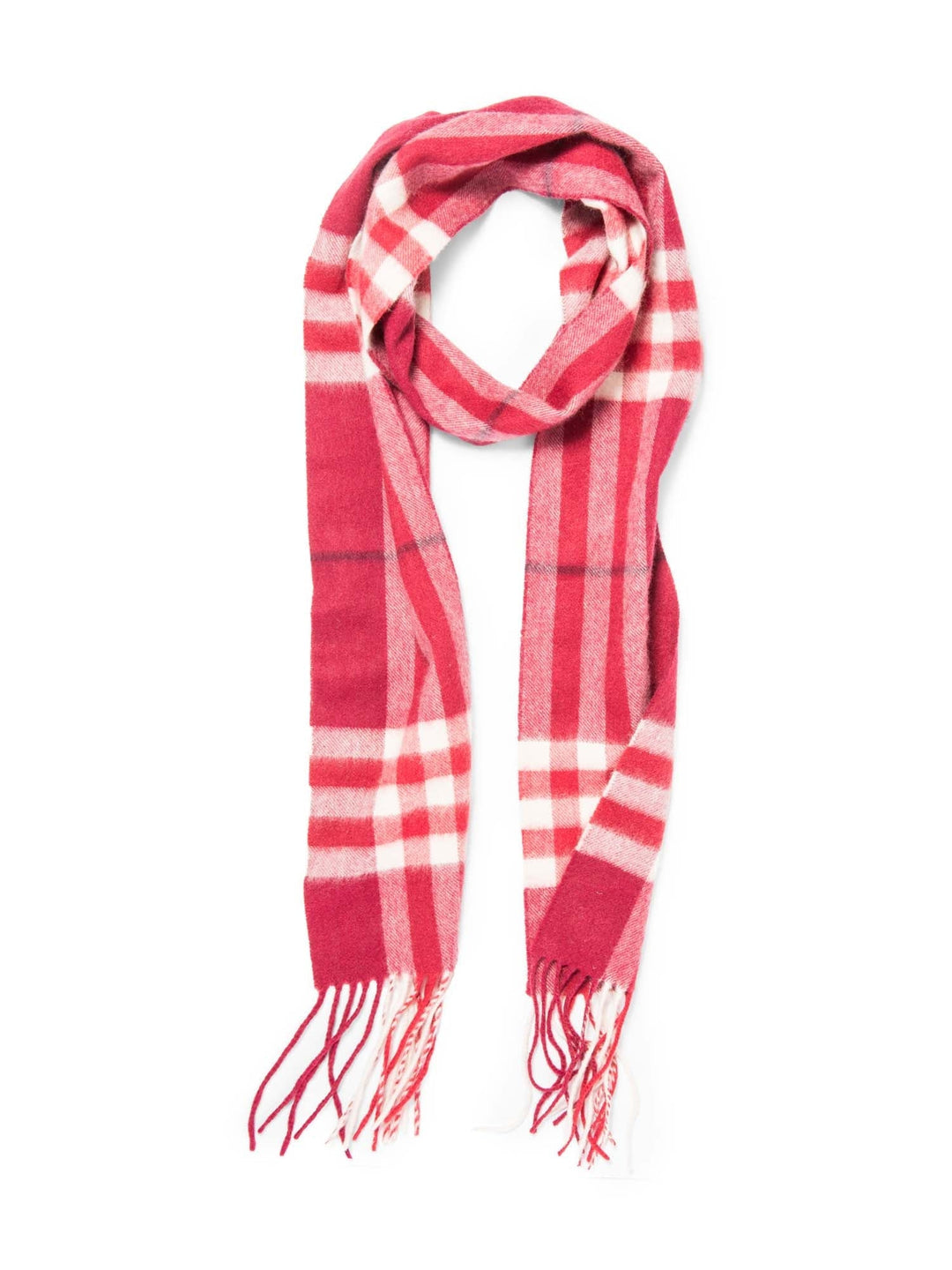 Burberry Cashmere House Check Narrow Scarf Red
