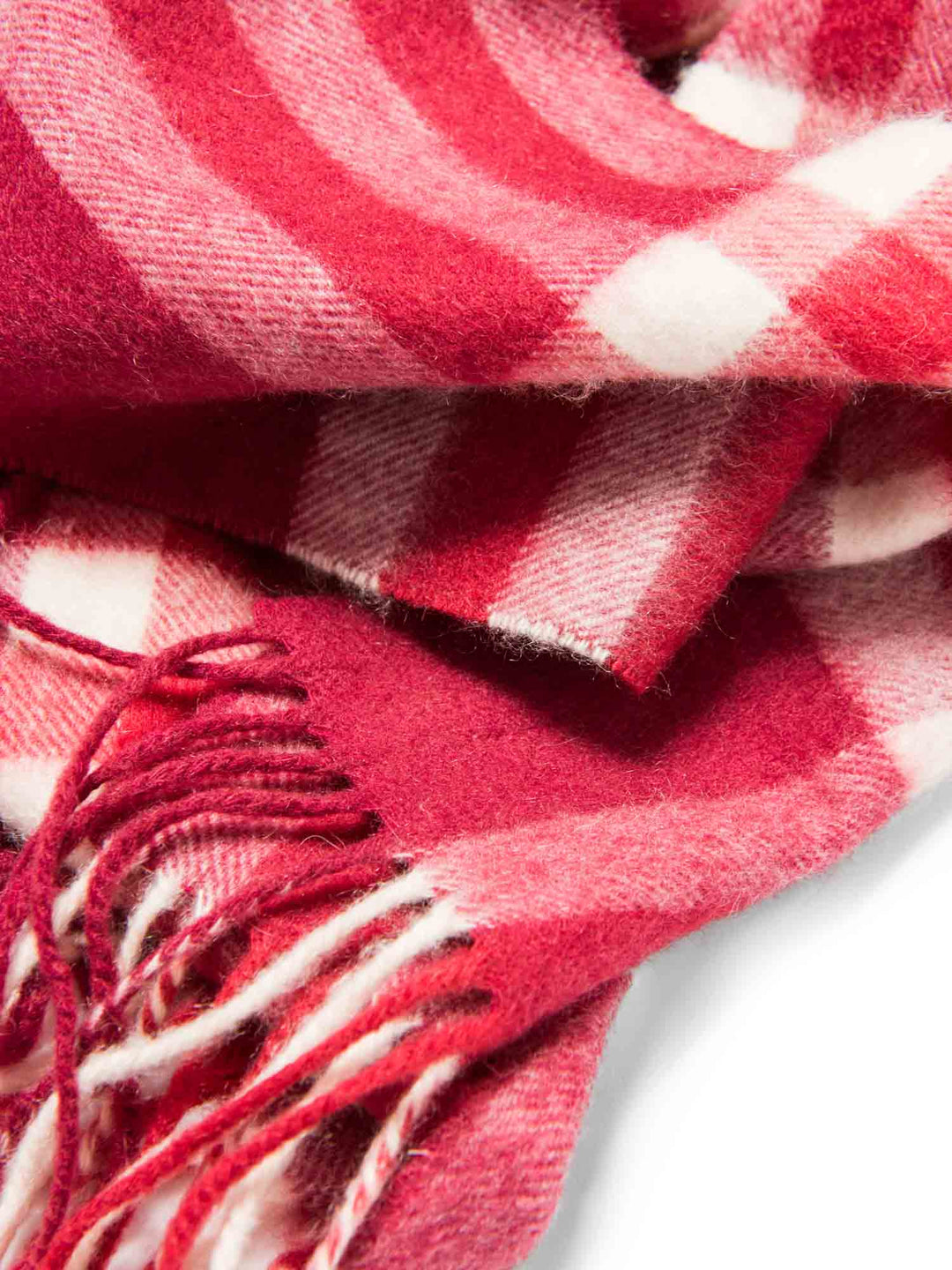 Burberry Cashmere House Check Narrow Scarf Red