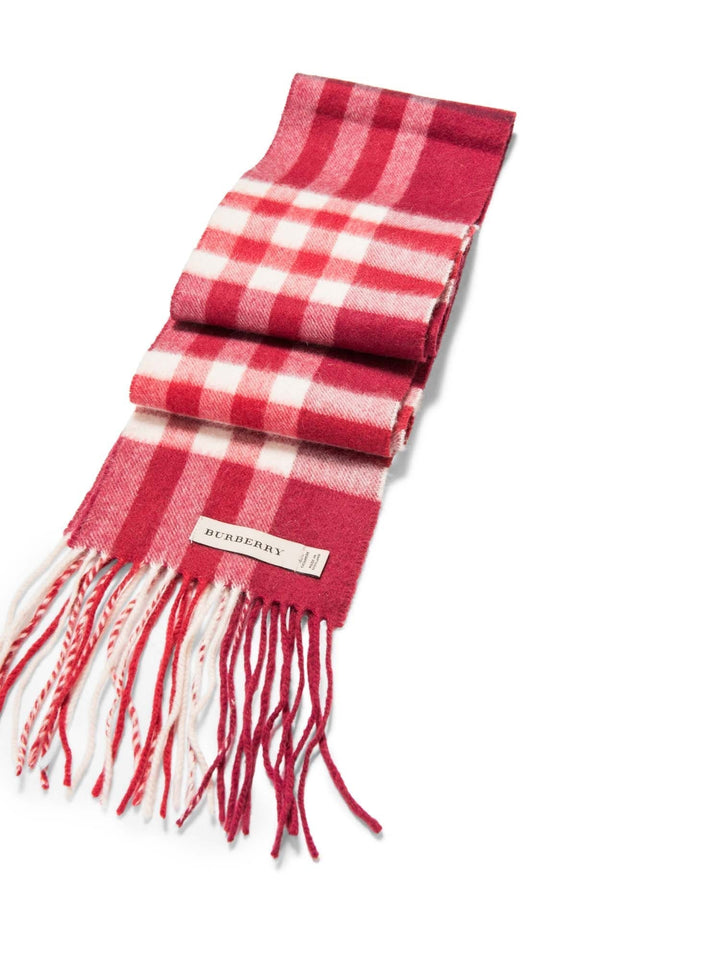Burberry Cashmere House Check Narrow Scarf Red