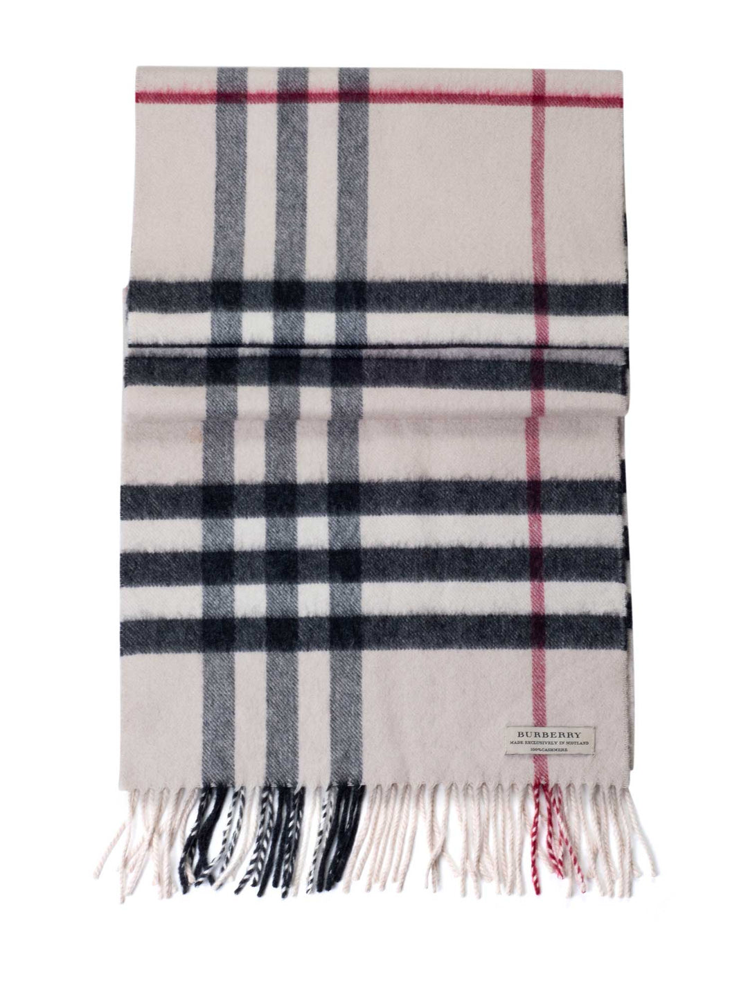 Burberry Cashmere Nova Check Scarf Beige