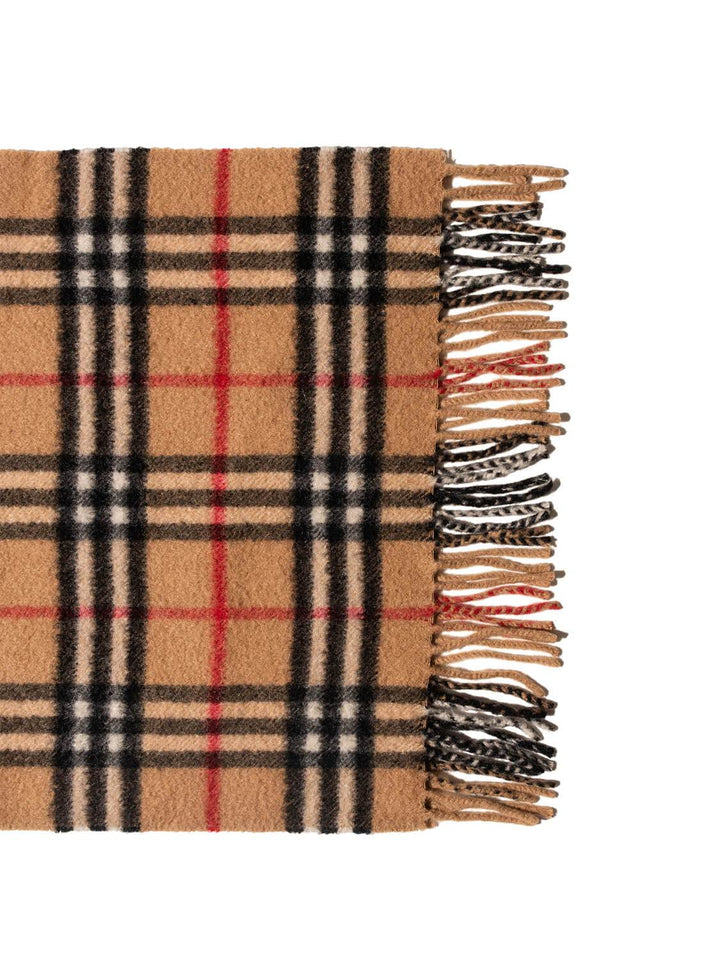 Burberry Cashmere Nova Check Scarf Brown