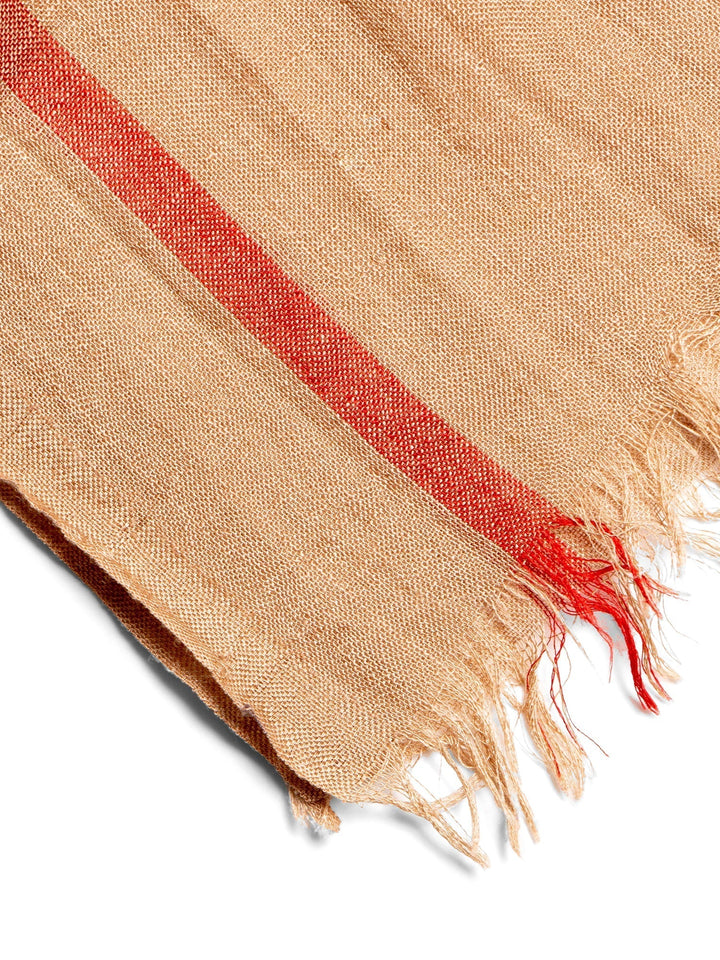 Burberry Cashmere Silk House Check Wide Scarf Brown