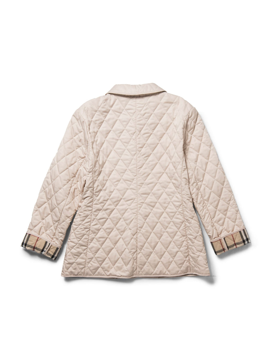 Burberry Check Lined Quilted Utility Jacket Beige