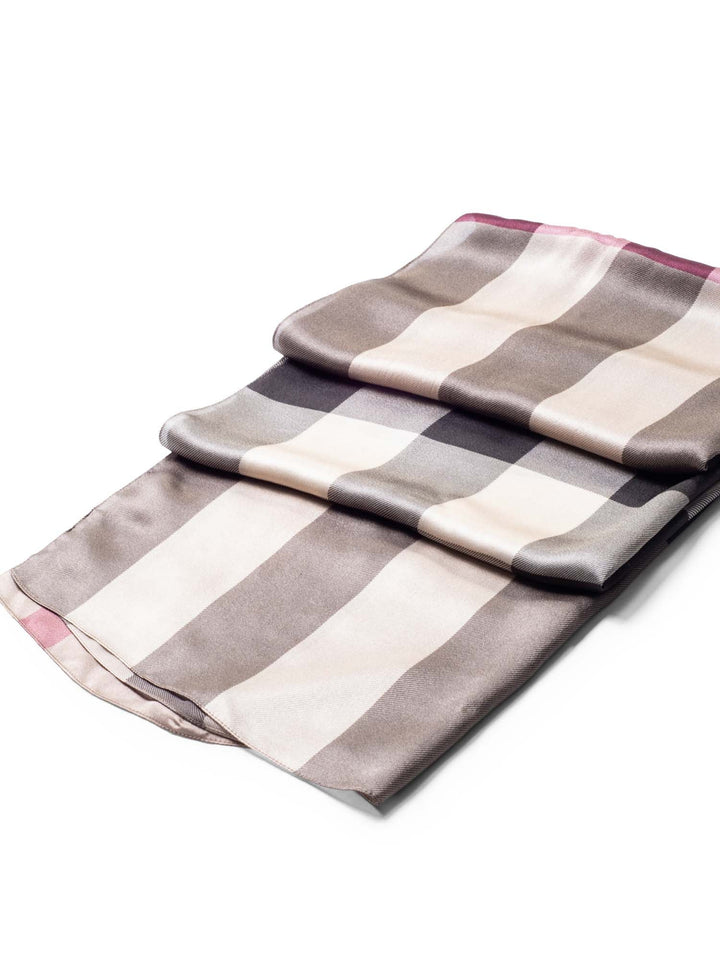 Burberry Check Silk Scarf Multicolor