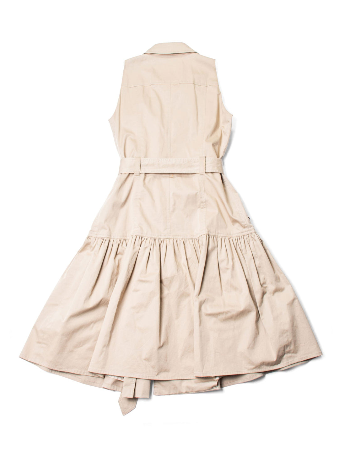 Burberry Cotton Belted Trench A-line Dress Beige
