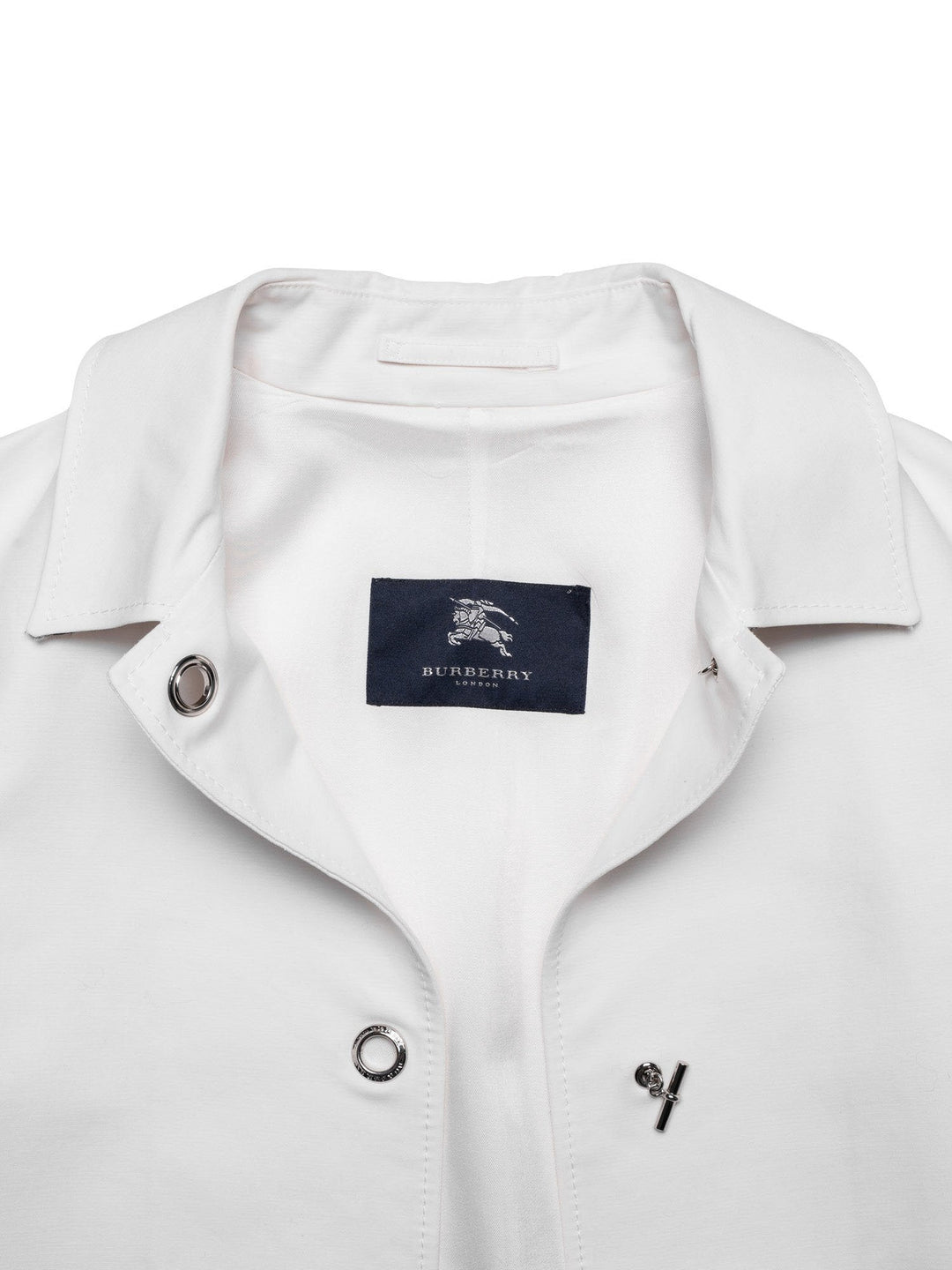 Burberry Cotton Gabardine Raincoat White