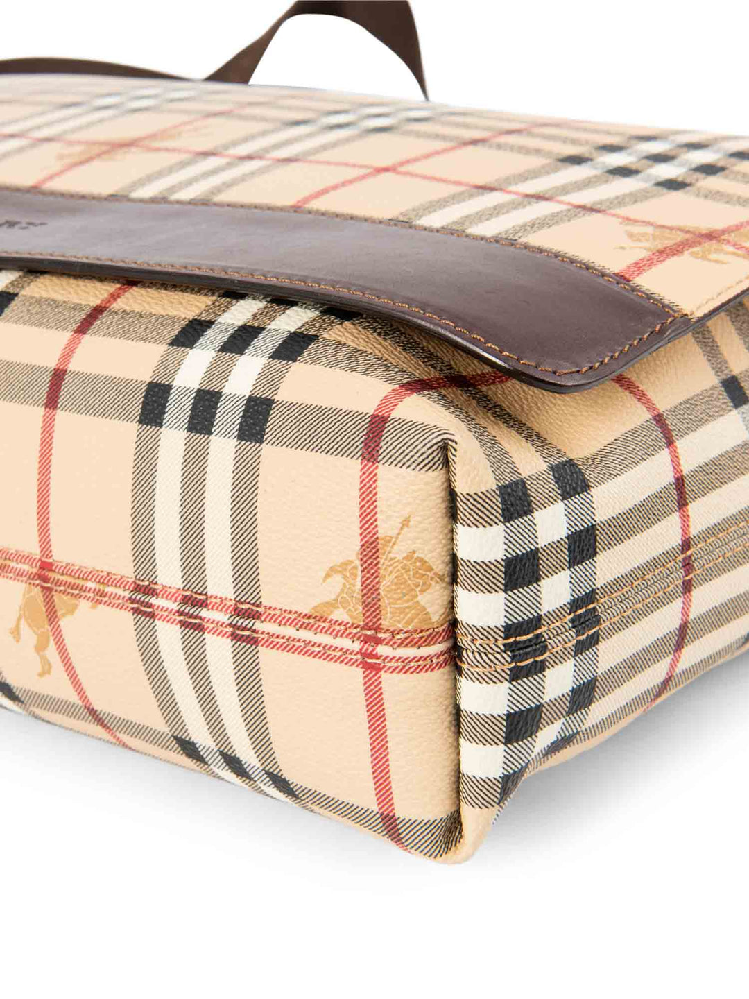 Burberry Haymarket Check Messenger Bag Beige