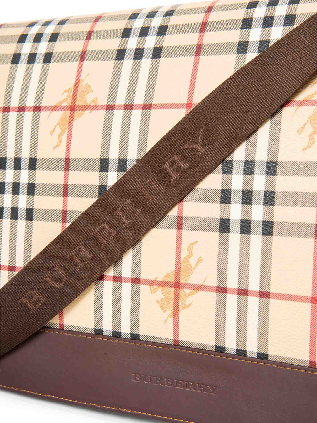 Burberry Haymarket Check Messenger Bag Beige