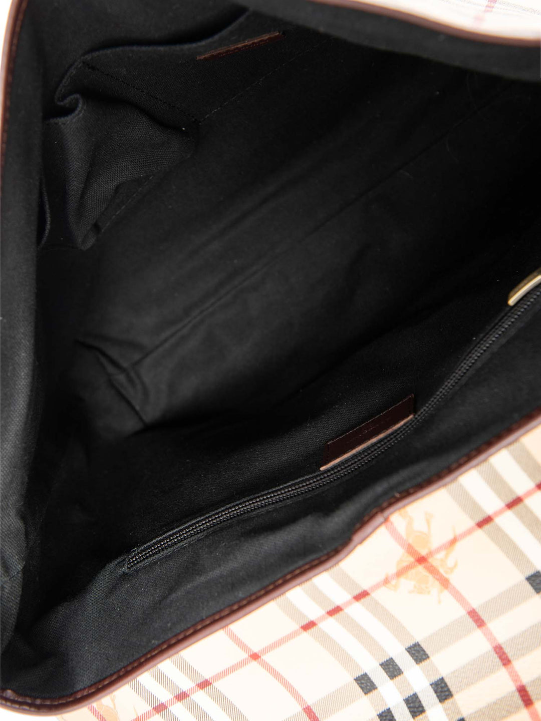 Burberry Haymarket Check Messenger Bag Beige