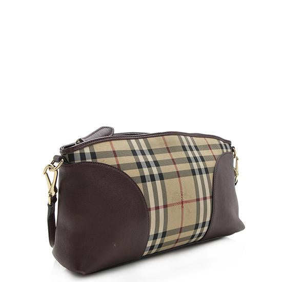 Burberry Horseferry Check Leather Chichester Crossbody Bag