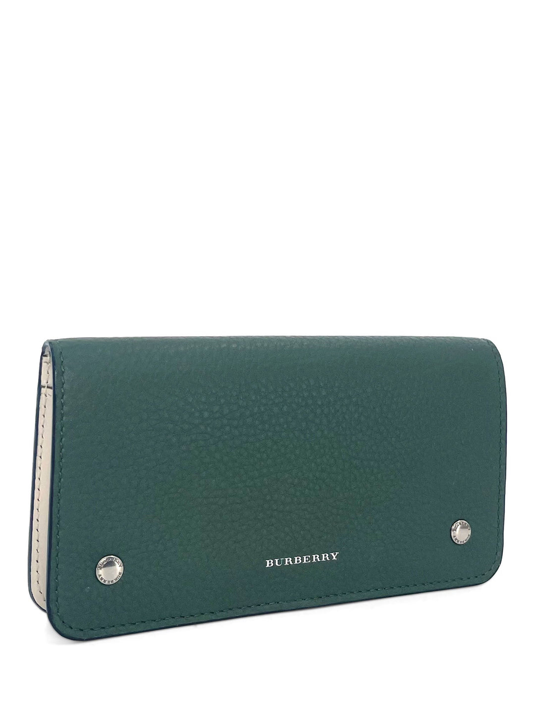 Burberry Logo Leather Bi-fold Wallet Hunter Green