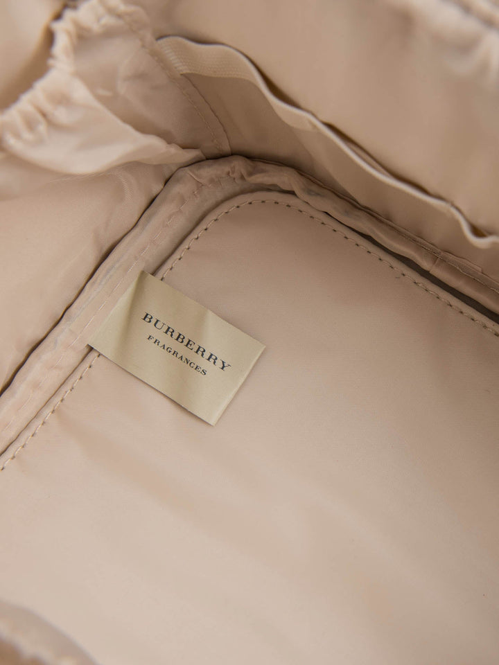 Burberry Logo Nova Check Canvas Globe Trotter Bag Beige