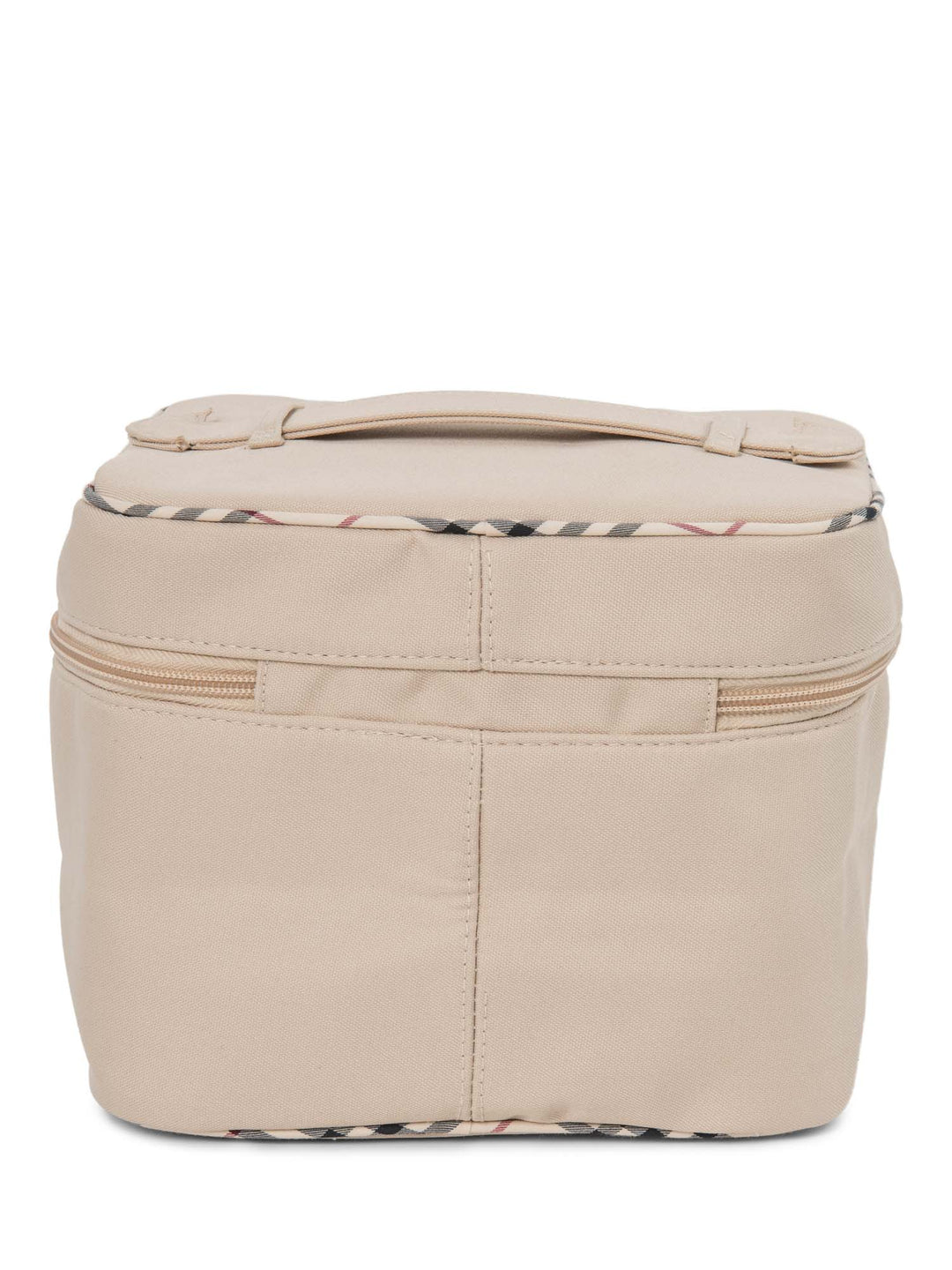 Burberry Logo Nova Check Canvas Globe Trotter Bag Beige