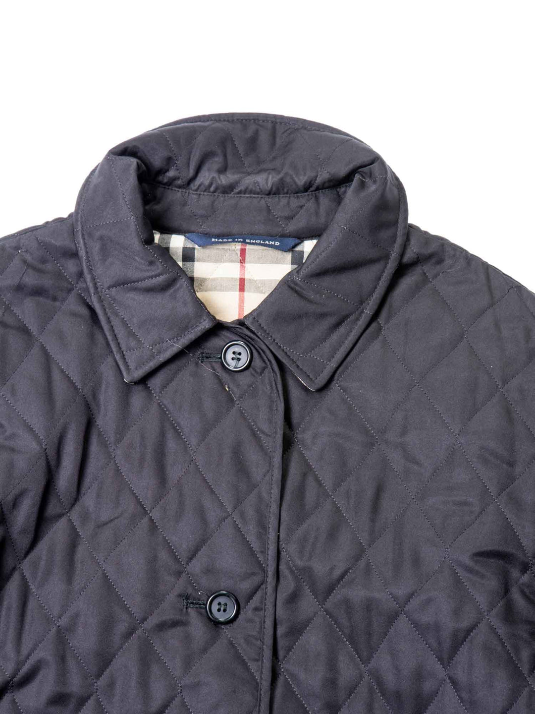 Burberry Logo Nova Check Quilted Jacket Black Beige
