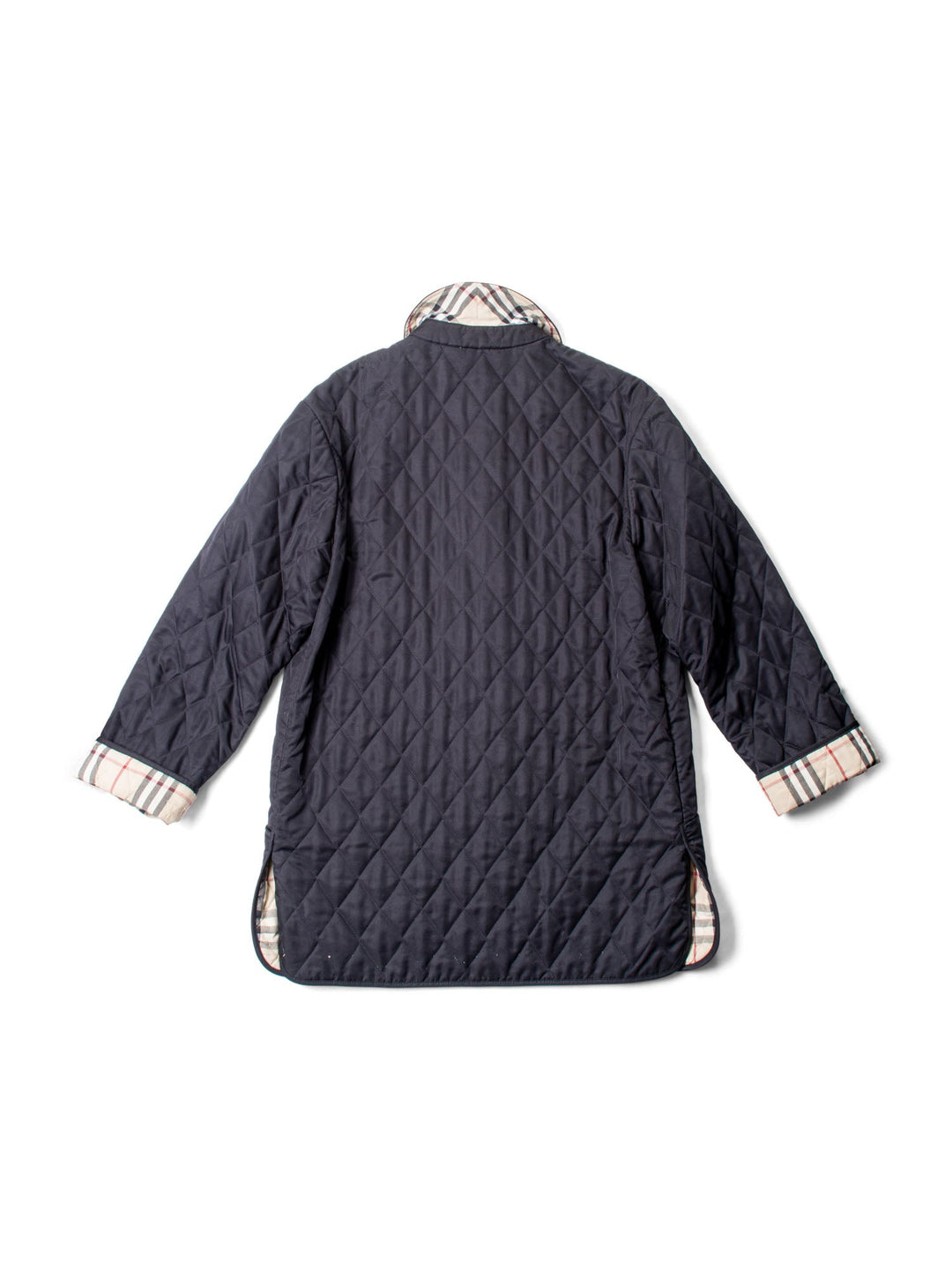 Burberry Logo Nova Check Quilted Jacket Black Beige